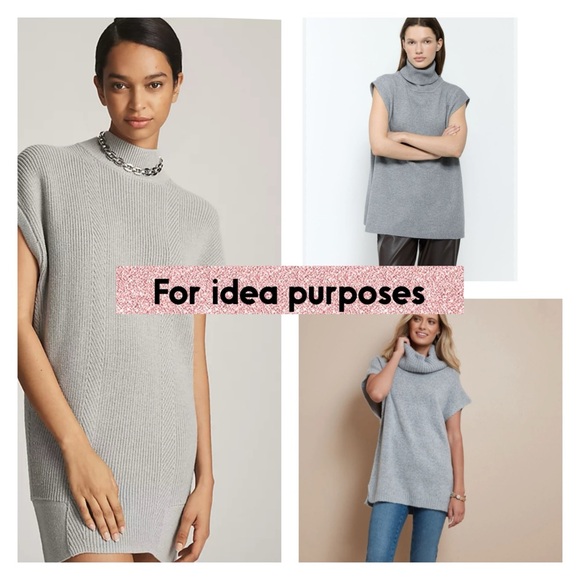 MEXX turtleneck short sleeve gray sweater size M - Picture 3 of 9